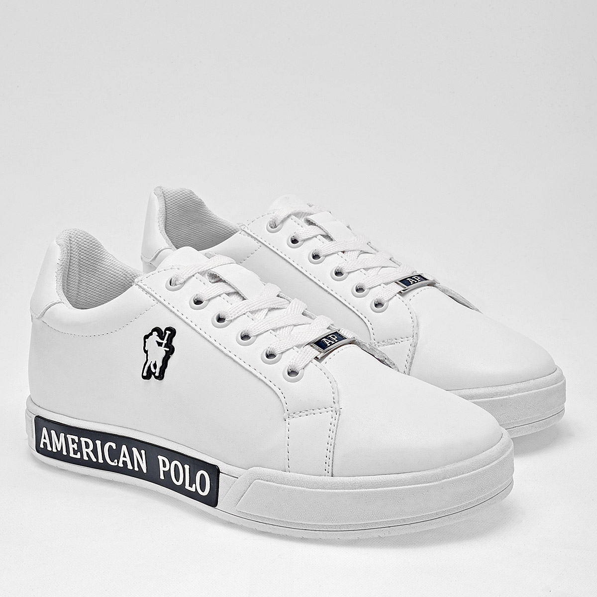 Foto 3 pulgar | Tenis Urbanos American Polo Blancos para Hombre