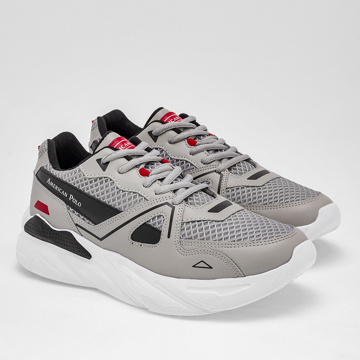 Foto 3 pulgar | Tenis Deportivos American Polo Grises para Hombre
