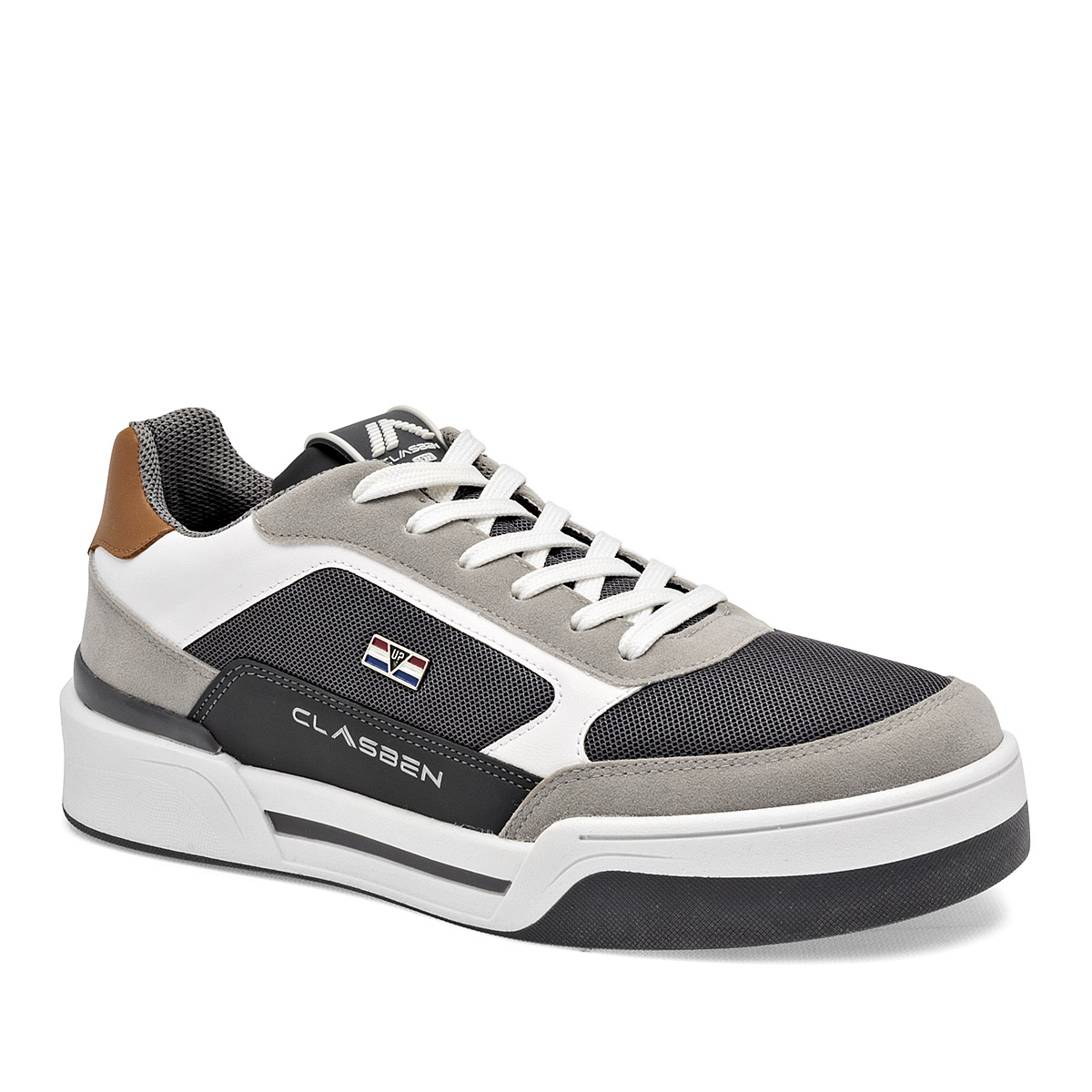 Foto 2 pulgar | Tenis Urbanos Clasben Grises con Blanco para Hombre