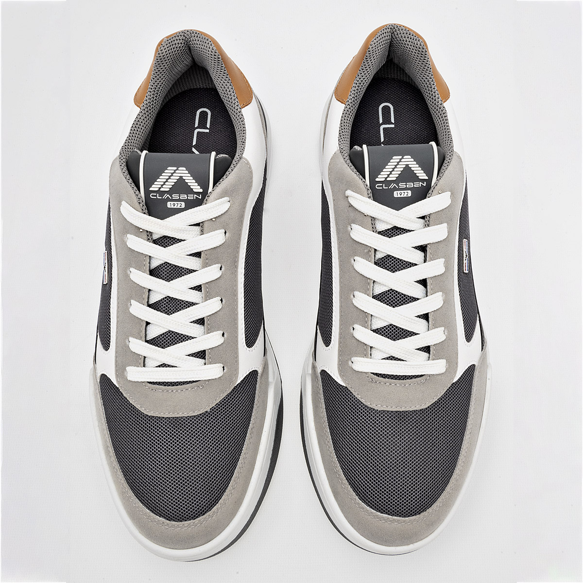 Foto 3 | Tenis Urbanos Clasben Grises con Blanco para Hombre