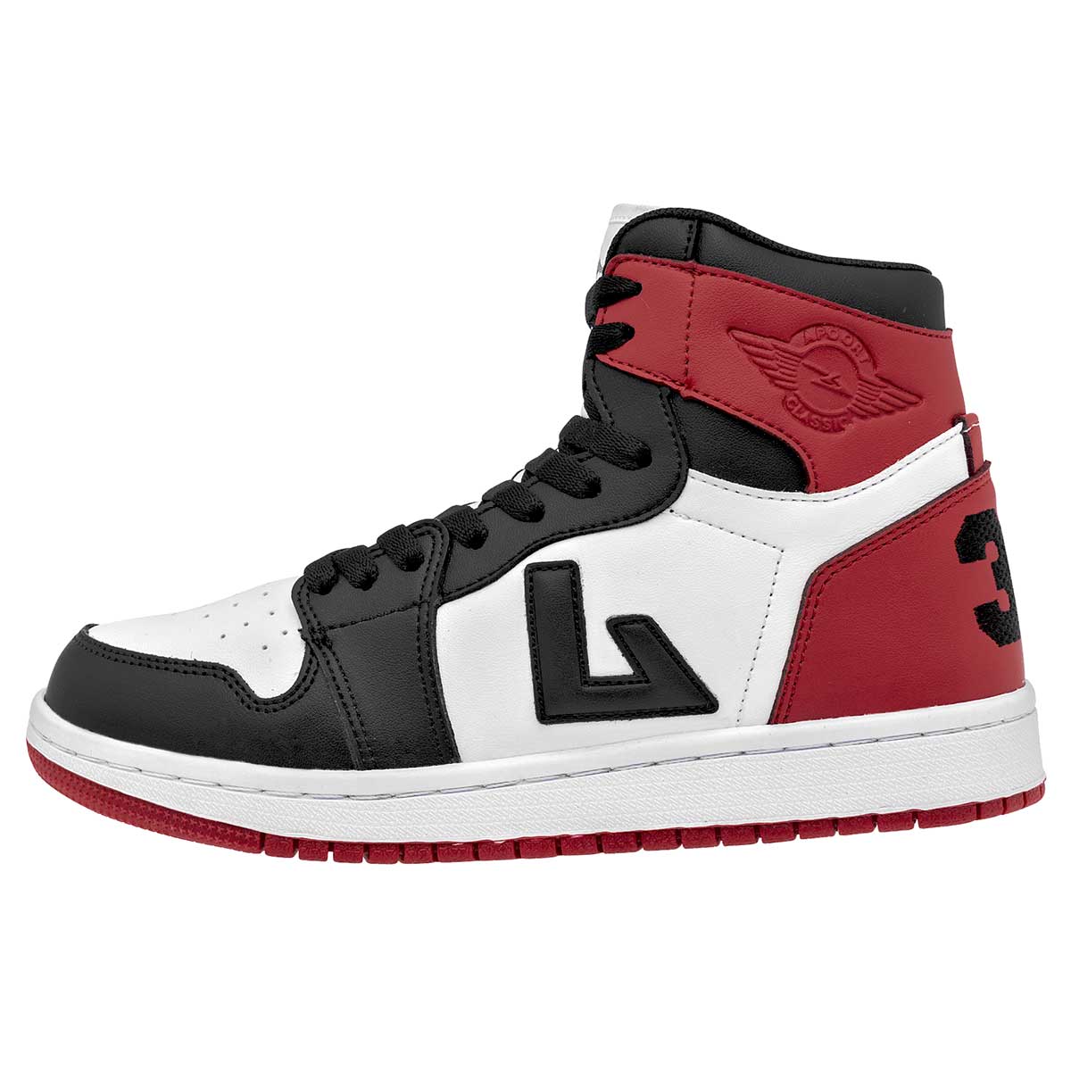 Foto 3 pulgar | Tenis Urbanos Apoort Blancos con Rojo y Negro para Hombre