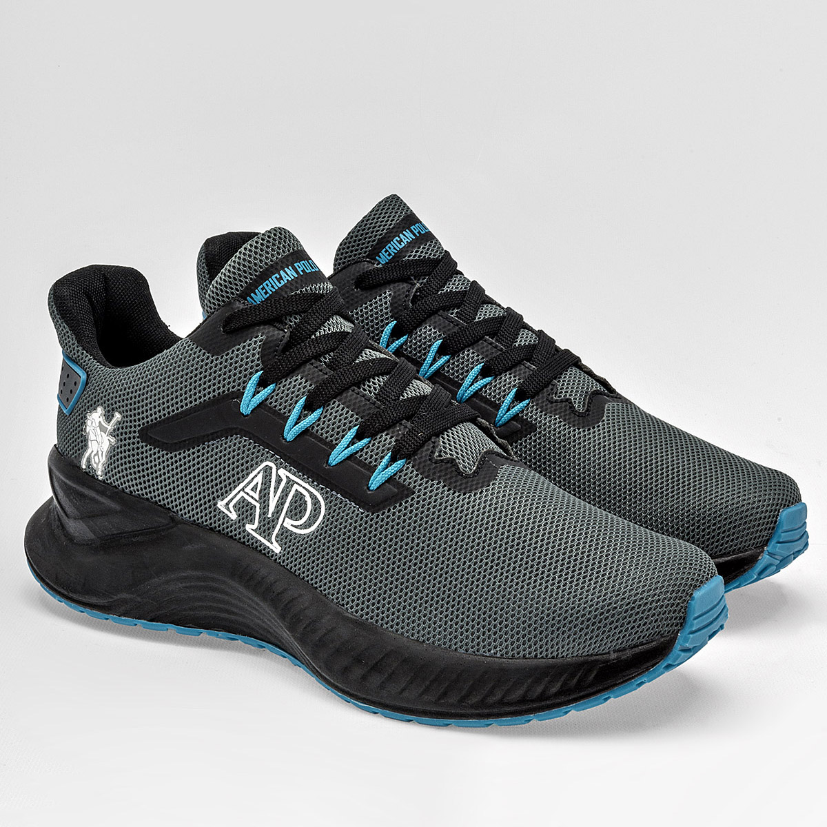 Foto 3 pulgar | Tenis Deportivos American Polo Grises para Hombre