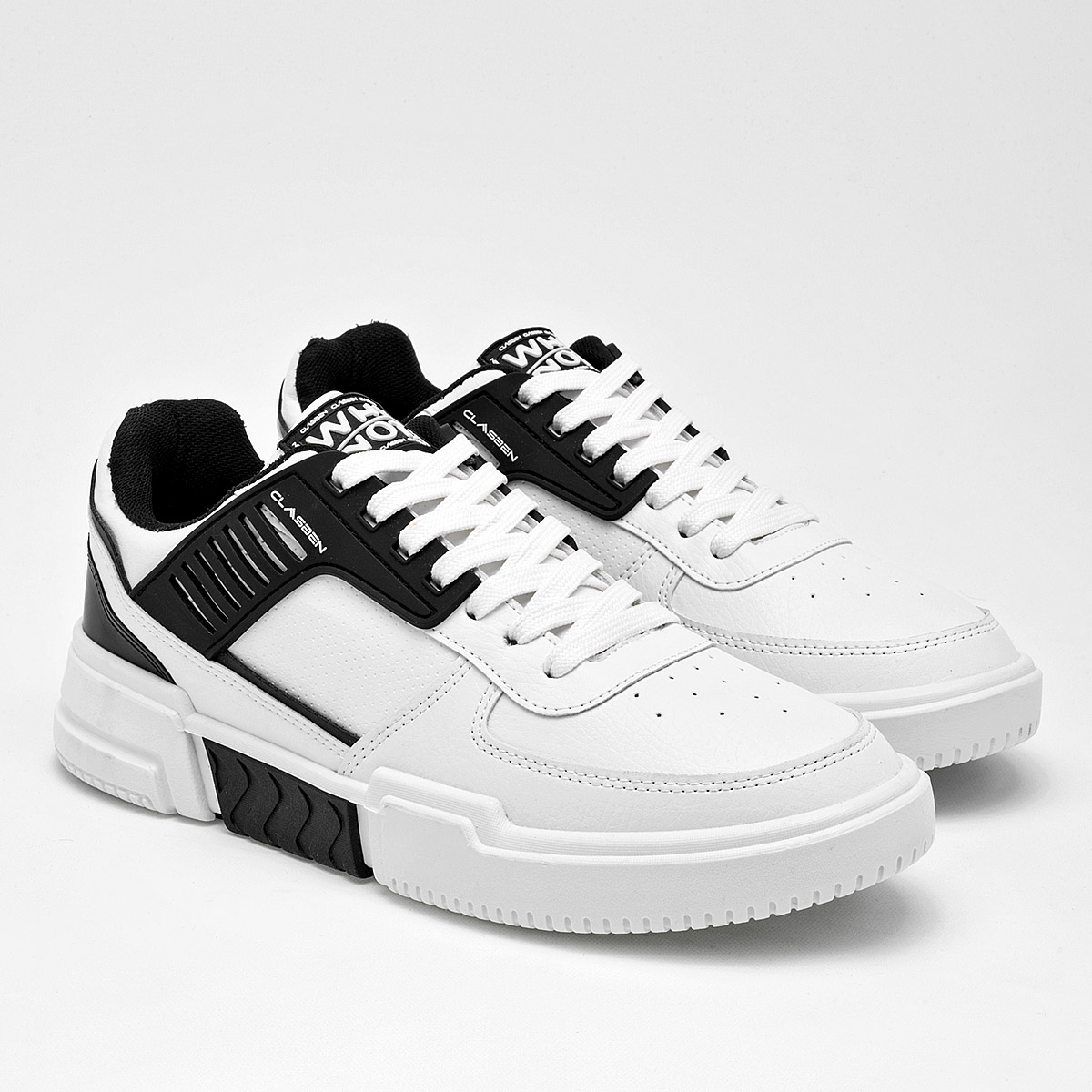 Foto 3 pulgar | Tenis Urbanos Clasben Blanco con Negro para Hombre