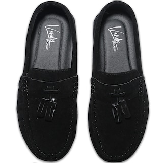 Foto 4 | Mocasines Formales de Gamuza Shendy Vendy Negros para Hombre
