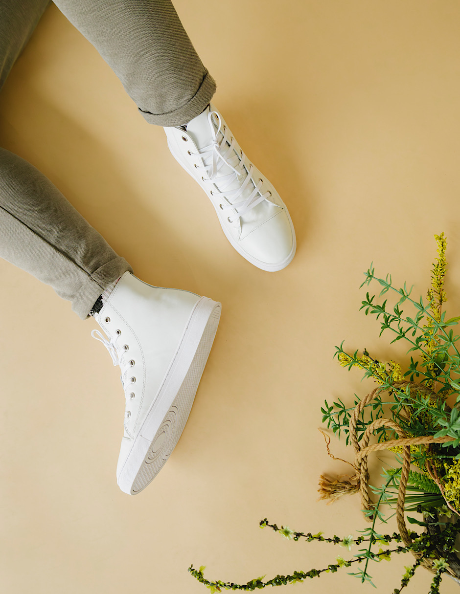 Foto 6 | Tenis de Piel Dasalo Blancos para Hombre