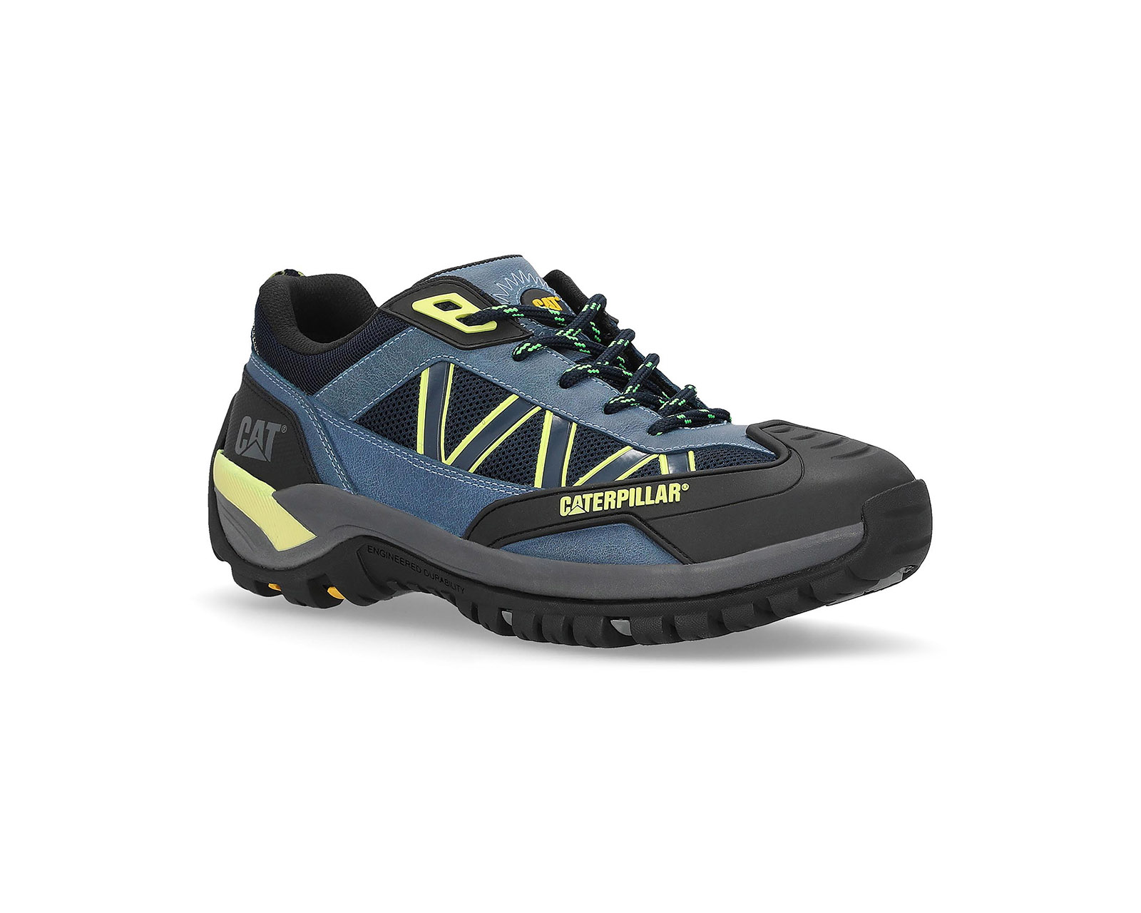 Foto 2 pulgar | Tenis Caterpillar Azules con Negro de Piel para Hombre