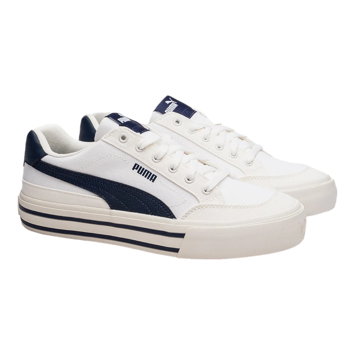 Foto 5 pulgar | Tenis Puma Court Classic Vulc Blancos para Hombre