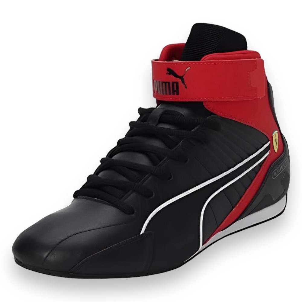 Foto 3 pulgar | Tenis Puma Ferrari Kart Cat Mid Negro con Rojo