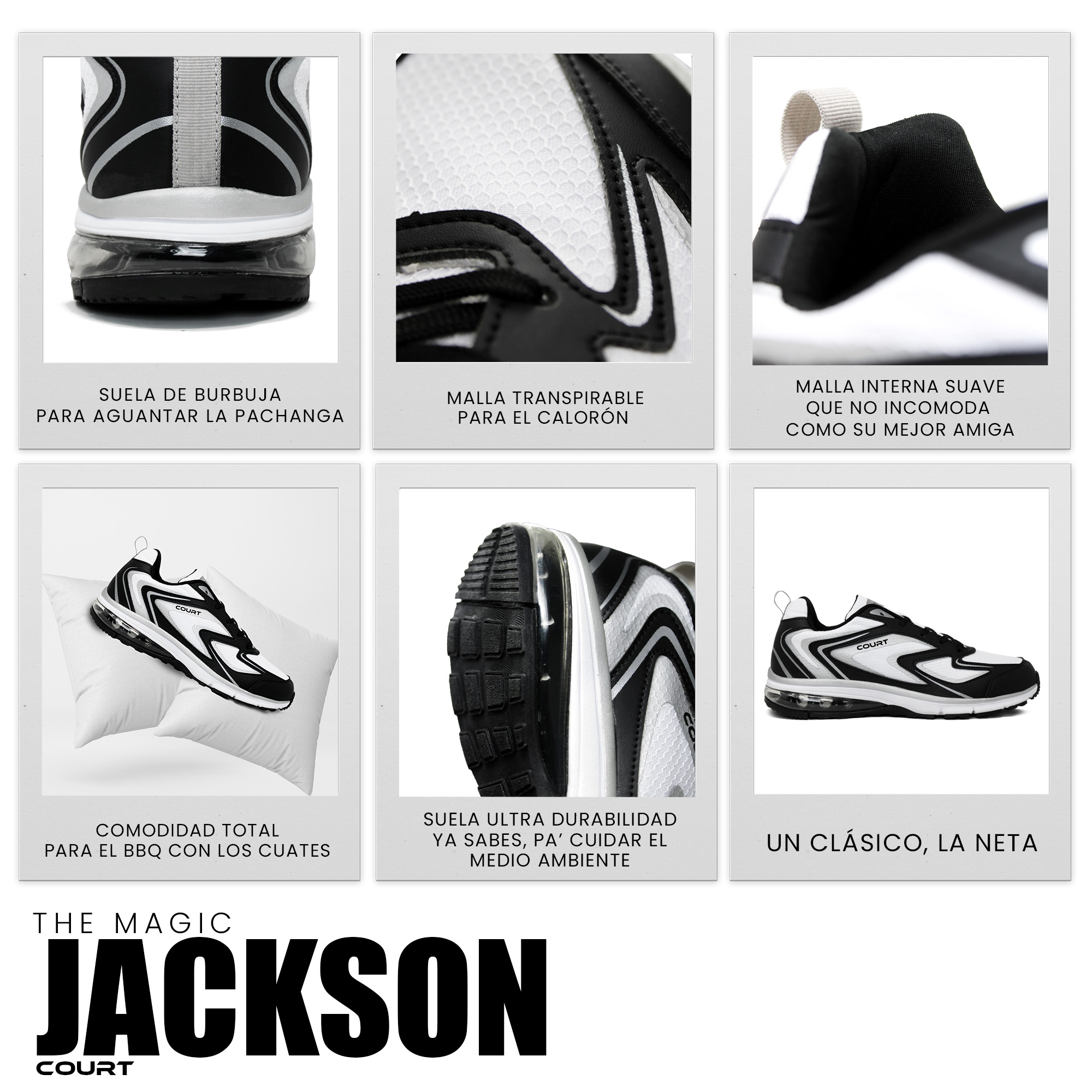 Foto 7 | Court Jackson Tenis Ultra Cómodo Para Hombre Transpirable