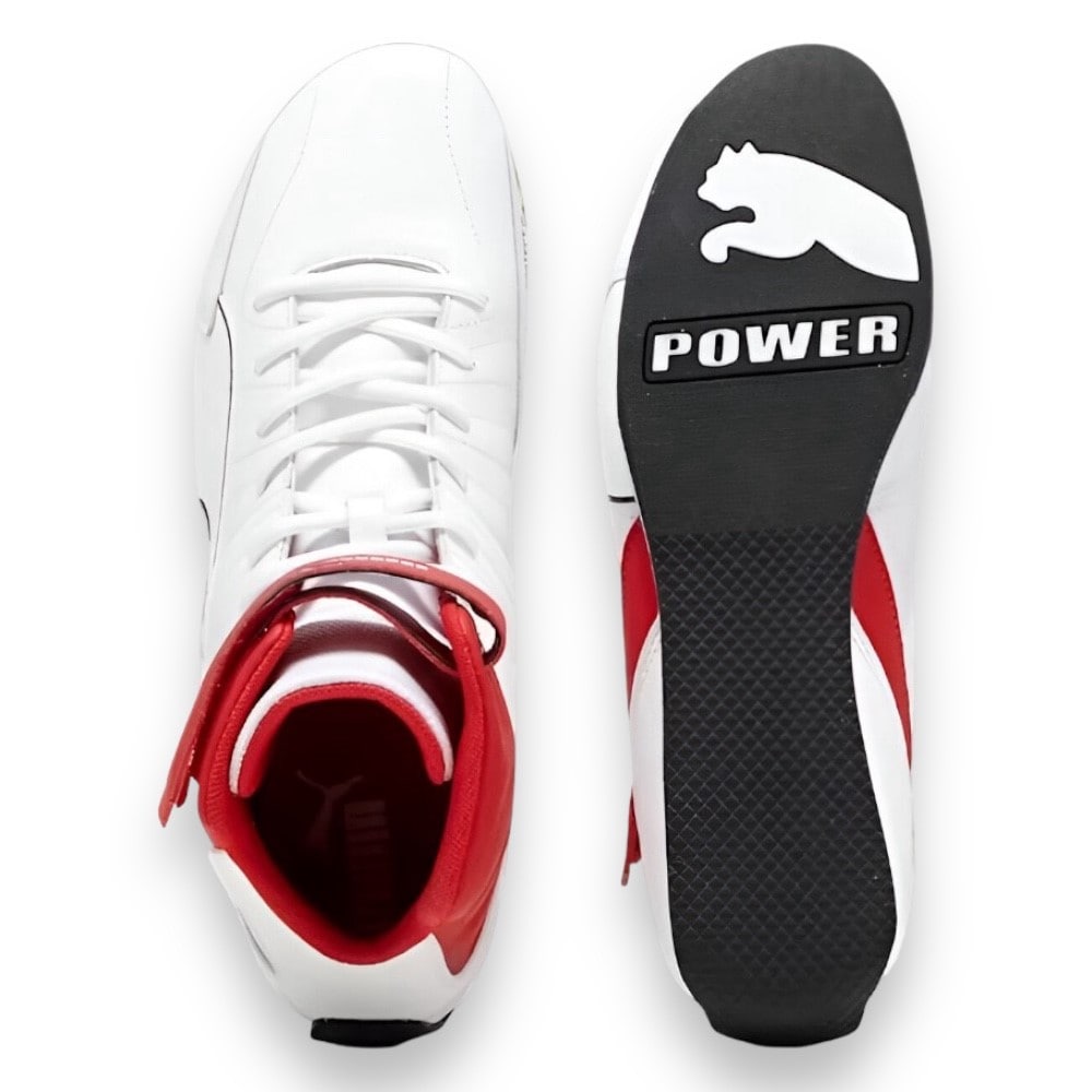 Tenis Puma Ferrari Kart Cat Mid Blanco con Rojo Coppel