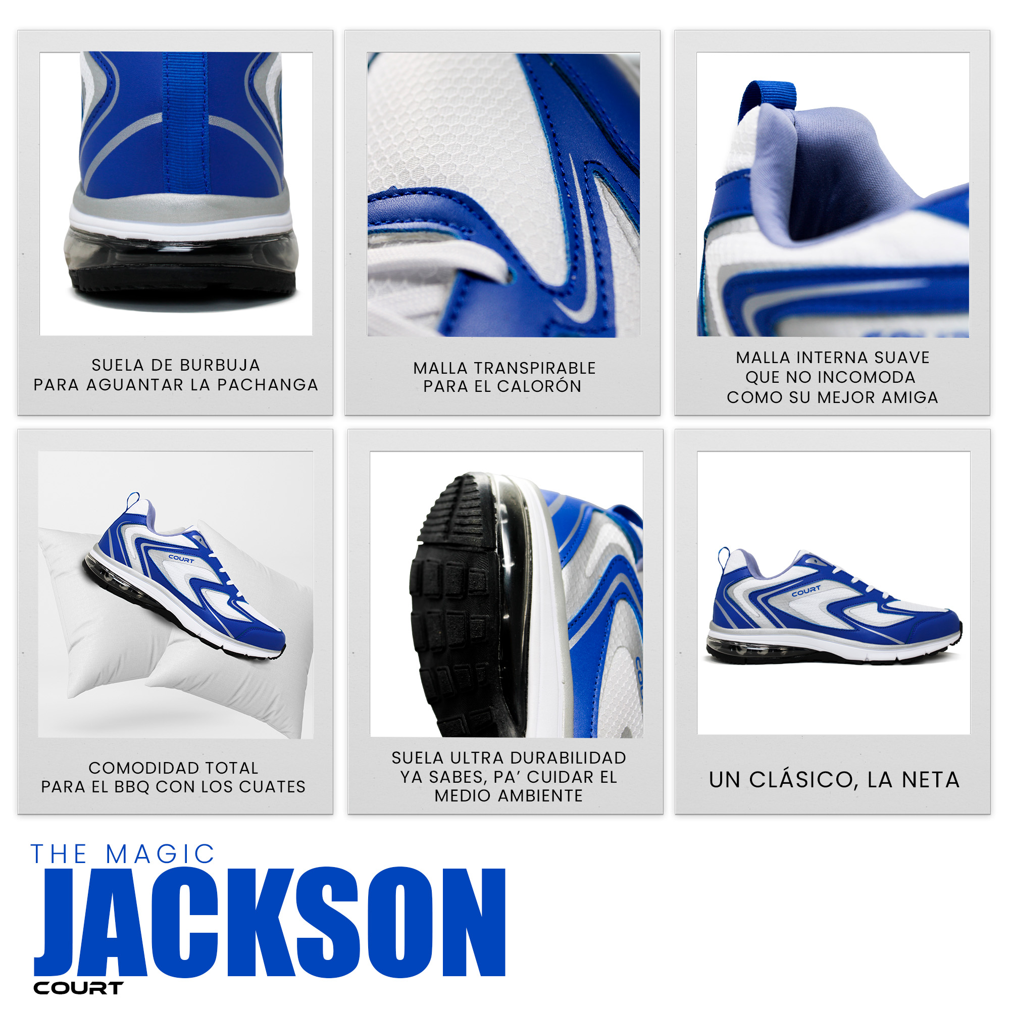 Foto 7 | Court Jackson Tenis Ultra Cómodo Para Hombre Transpirable Marca