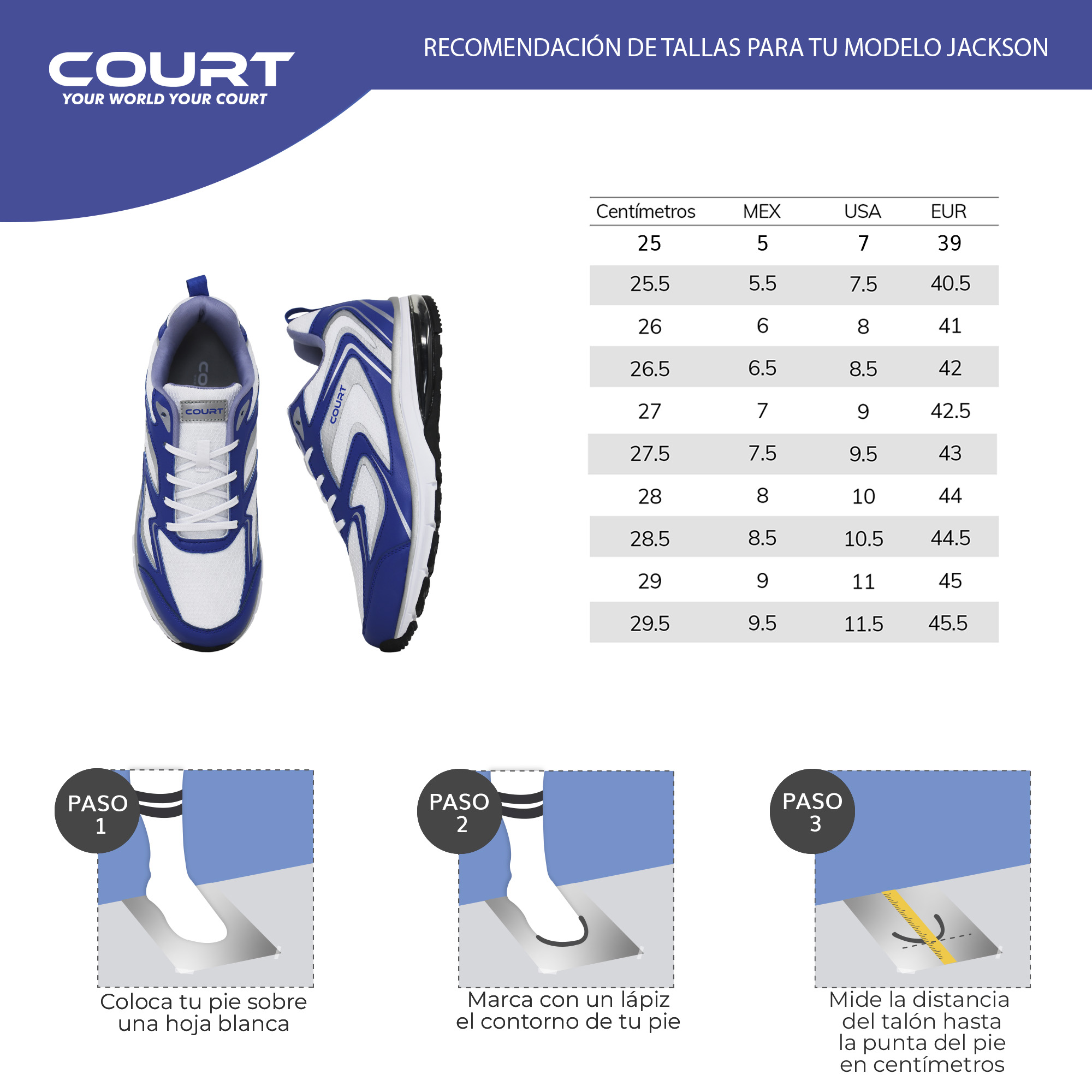 Foto 9 pulgar | Court Jackson Tenis Ultra Cómodo Para Hombre Transpirable Marca