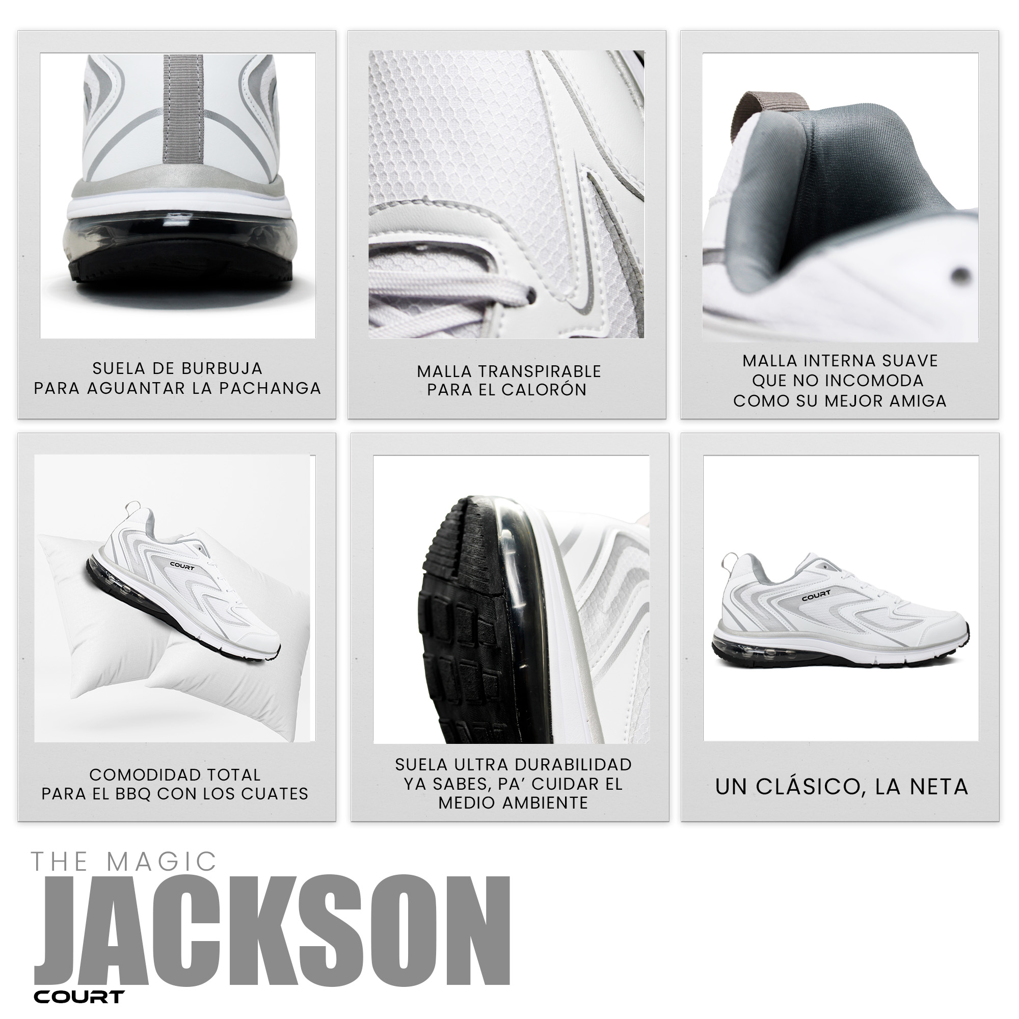 Foto 7 | Court Jackson Tenis Ultra Cómodo Para Hombre Transpirable