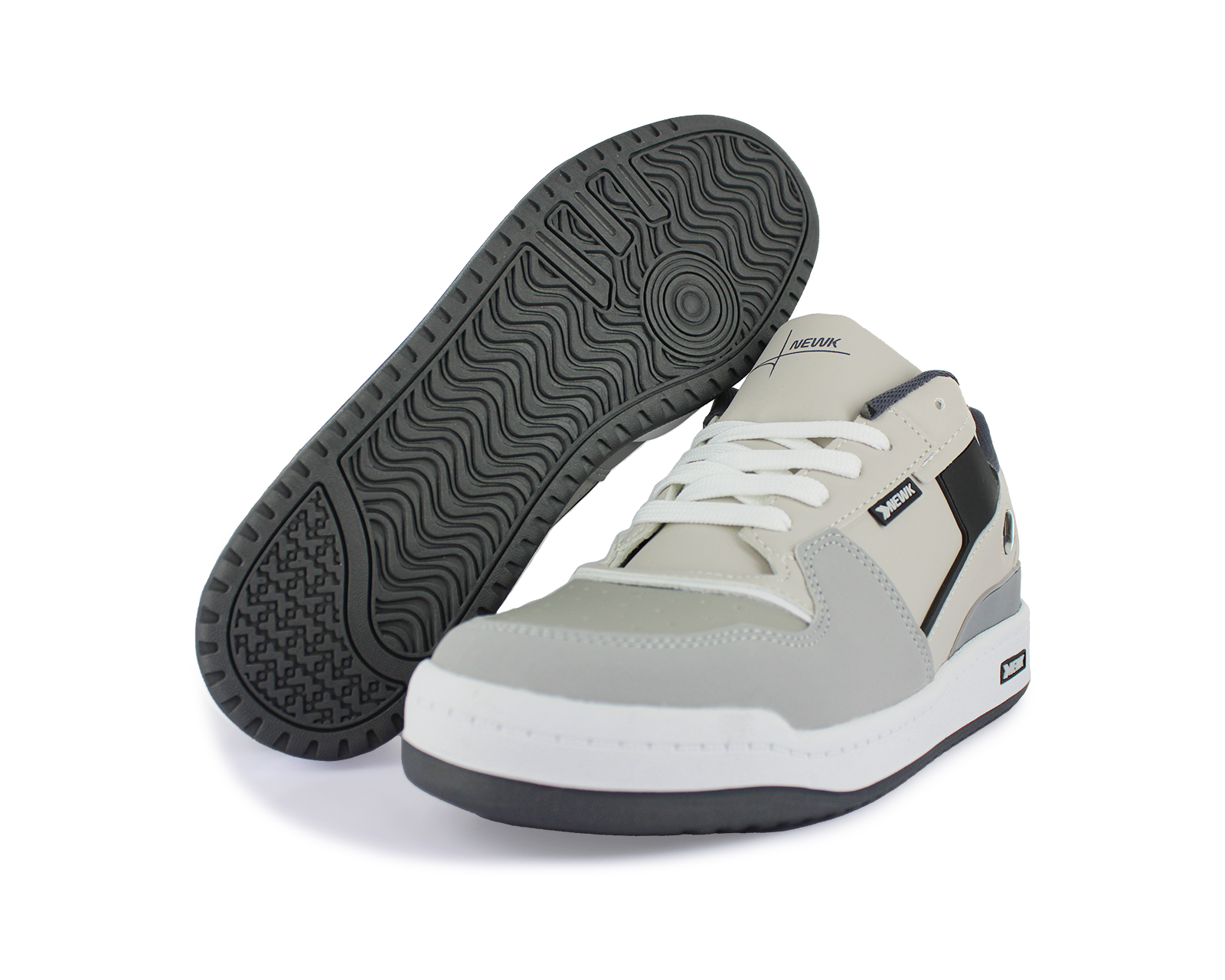 Foto 2 pulgar | Tenis Newk Unisex Linea Exhibit Color Gris Negro