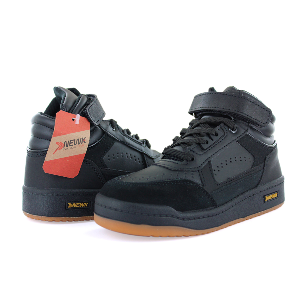 Foto 2 | Tenis Newk Unisex Línea Tall Alto Negro