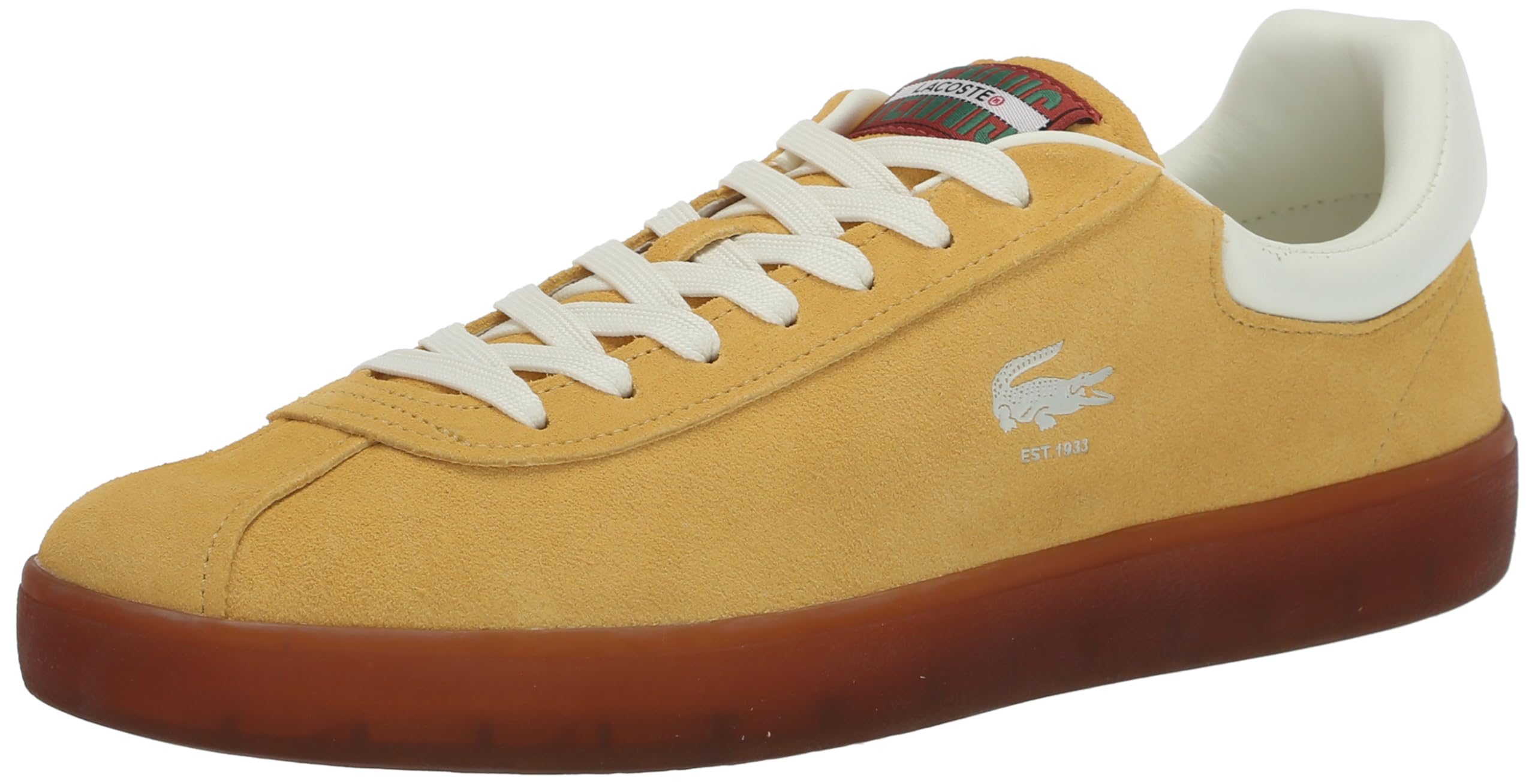 Zapatilla Lacoste Baseshot Para Hombre Amarilla/suela De Goma Chicle - Venta Internacional.