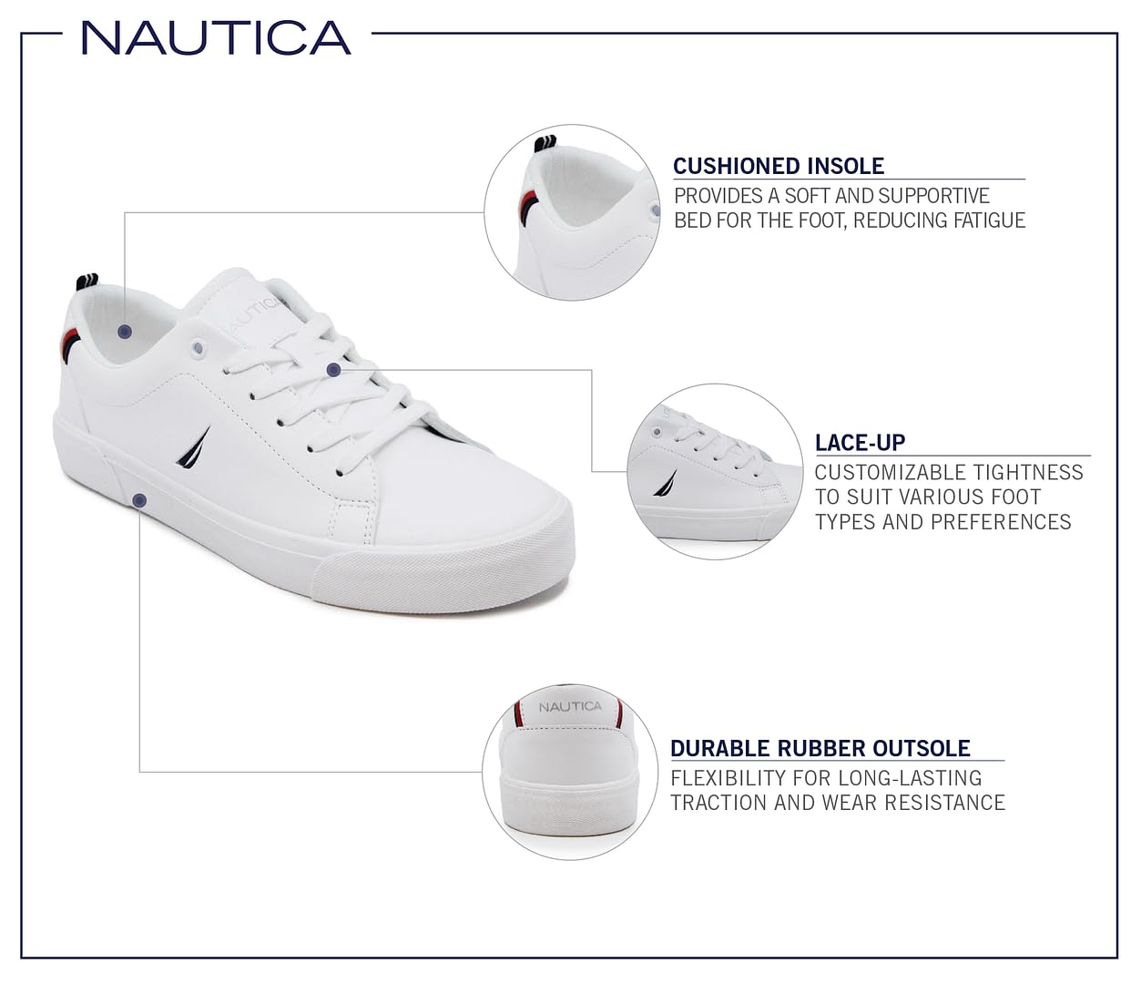 Foto 3 pulgar | Tenis Nautica para Hombre-Venta Internacional