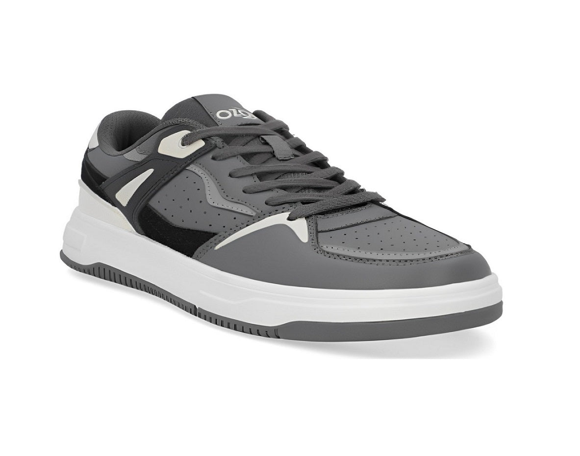 Zapatos Ozono 615701 Gris Negro Casual Caballero