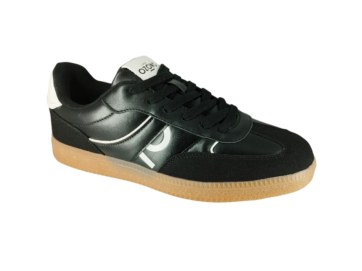 Zapatos Ozono 616301 Negro Blanco Casual Caballero