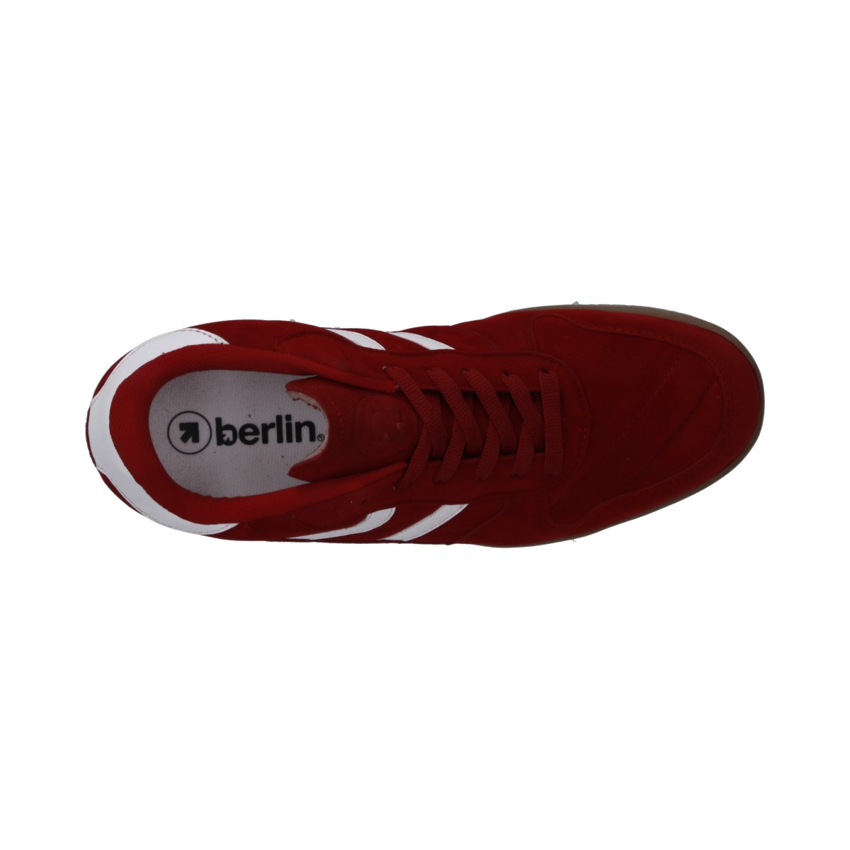 Foto 6 pulgar | Tenis Berlin Caballero Rojo Casual Suela Ambar