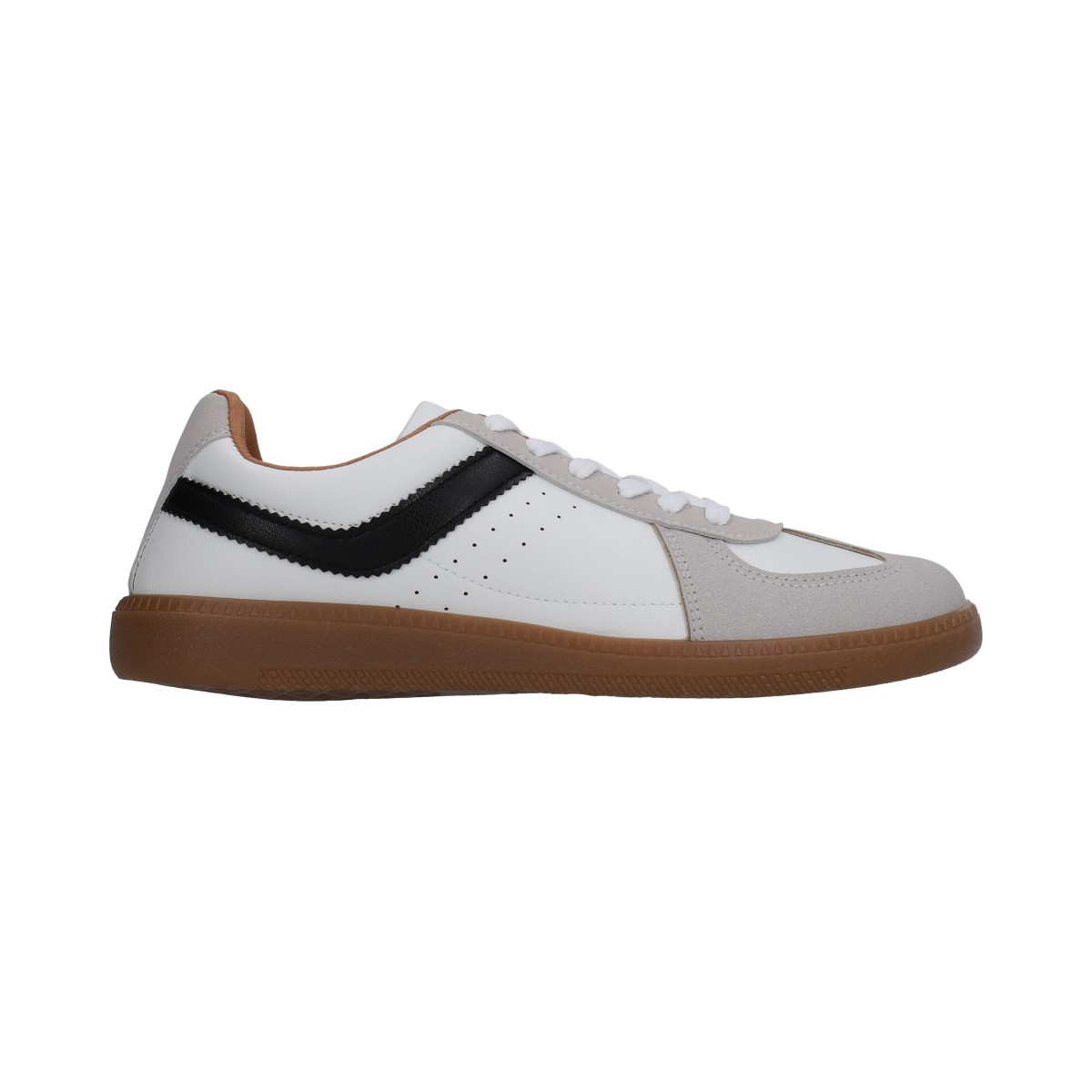Foto 3 pulgar | Tenis Berlin Caballero Casual Blanco Suela Ambar