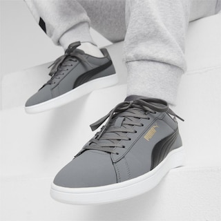 Foto 4 | Tenis Puma Smash 3.0 Buck Gris para Hombre