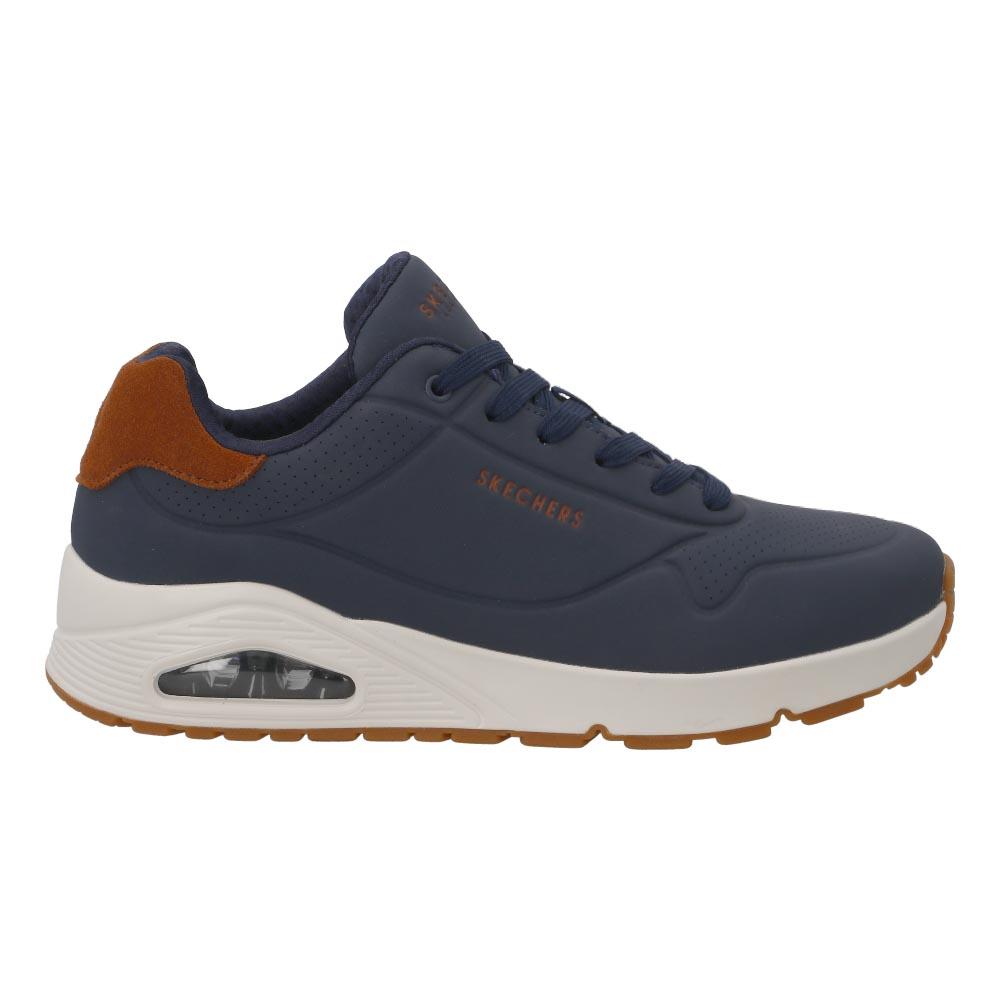 Foto 2 pulgar | Tenis Hombre Skechers Uno Original Memory Foam Azul