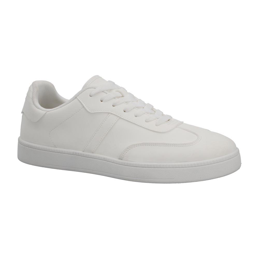 Tenis Hombre Hgn By Mr Shu Tipo Escolar Comodos Moda Blanco