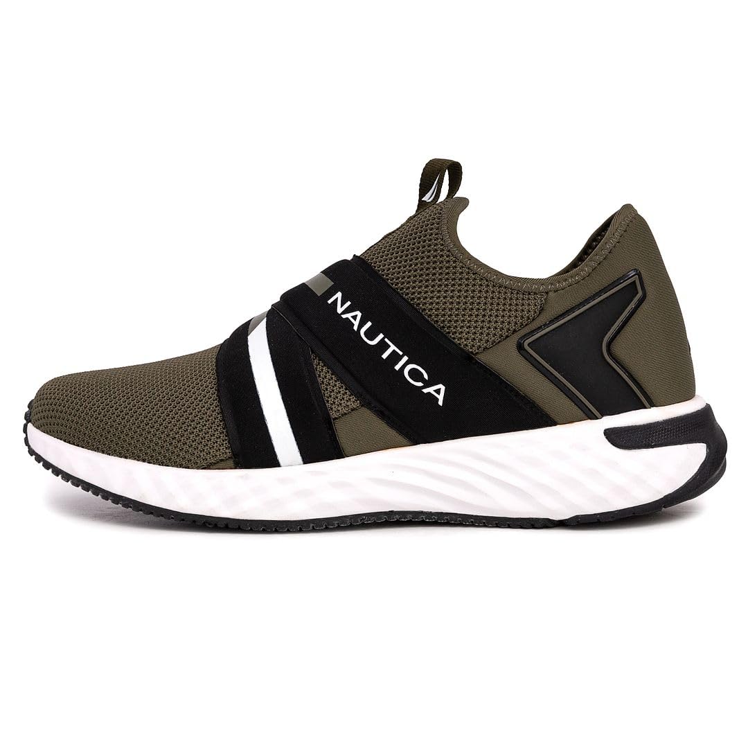 Foto 3 pulgar | Tenis Nautica Braga Sin Cordones Casual Verde para Hombre - Venta Internacional