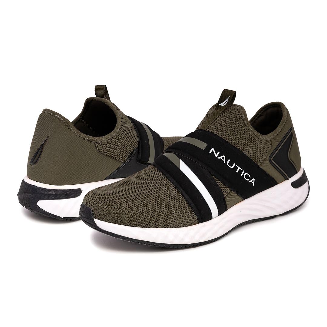 Foto 7 pulgar | Tenis Nautica Braga Sin Cordones Casual Verde para Hombre - Venta Internacional