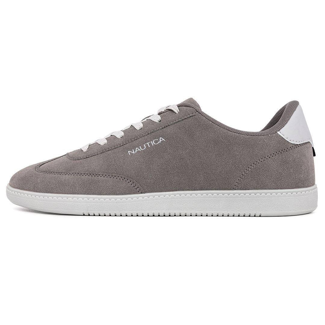 Foto 7 pulgar | Tenis Nautica Casuales de Gamuza Gris para Hombre - Venta Internacional