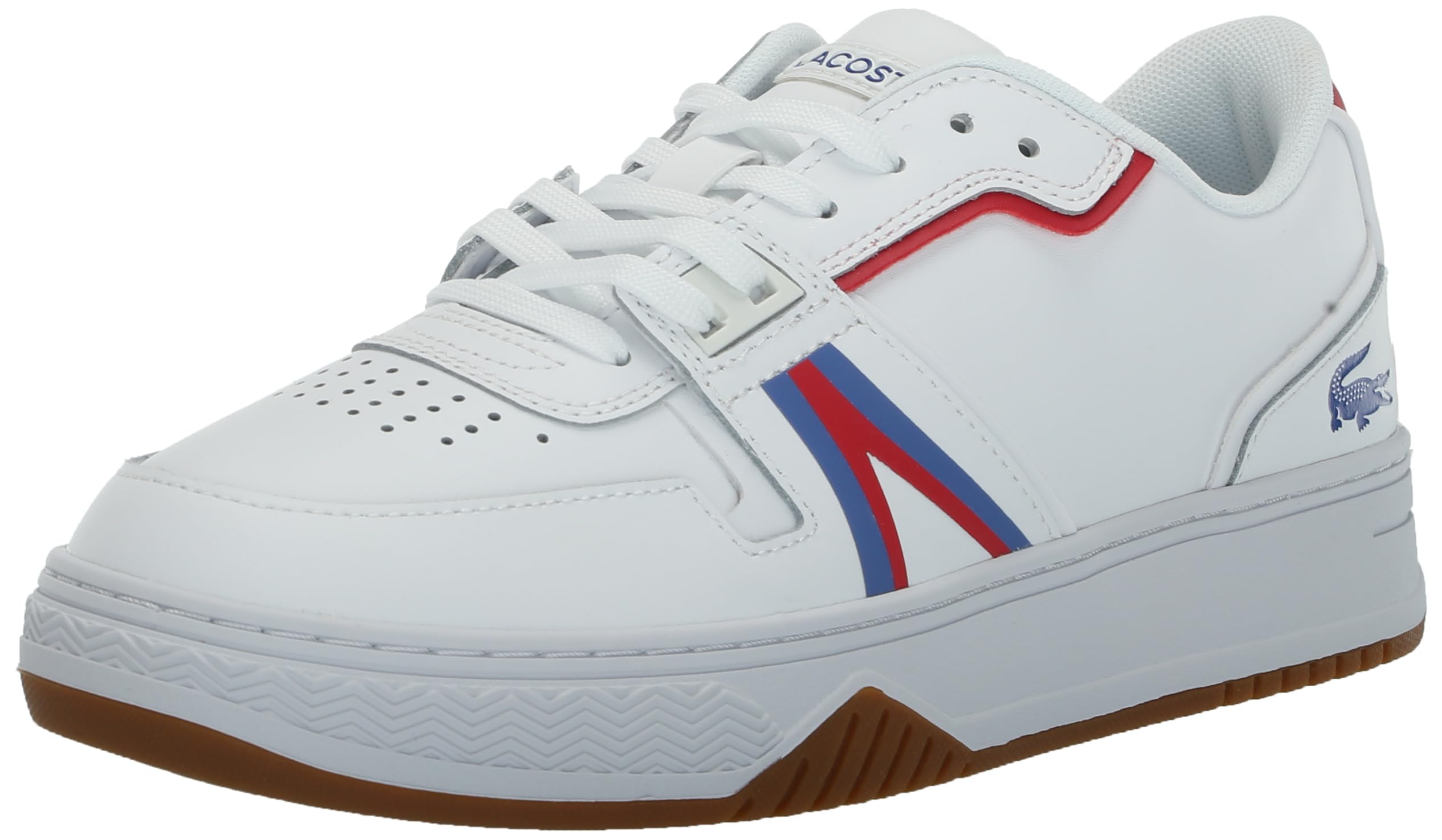 Foto 2 pulgar | Zapatilla Lacoste L001 Para Hombre Blanca/rojo/azul Talla 8.5 - Venta Internacional.