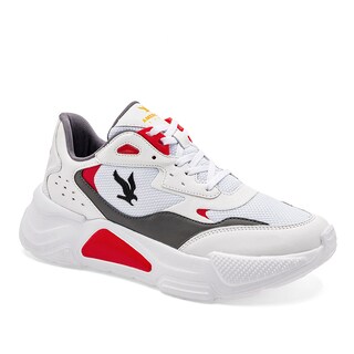 Foto 1 | American Fire Tenis Urbano Para Hombre Blanco Gris Rojo