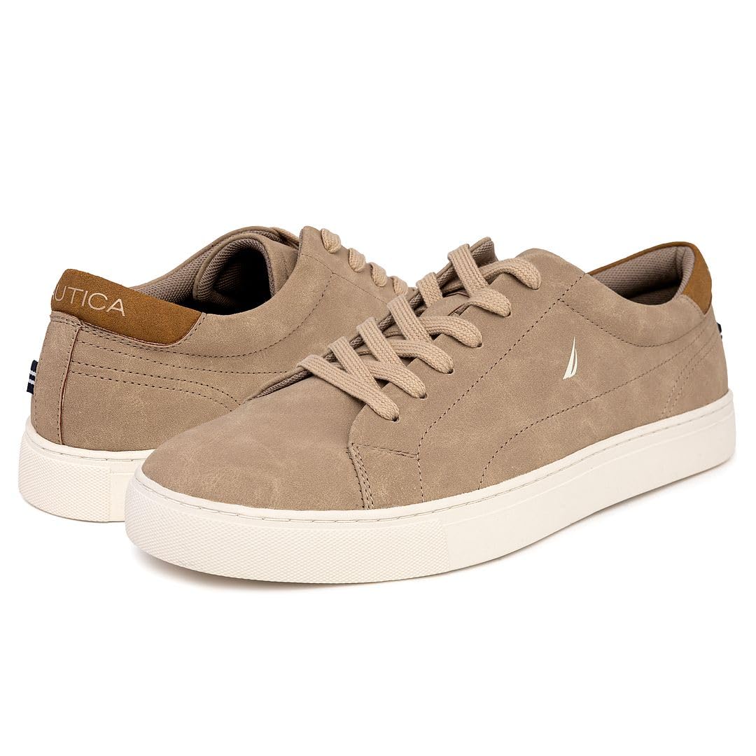 Foto 7 pulgar | Tenis Nautica Court Walking Gamuza Vegana Canela para Hombre - Venta Internacional