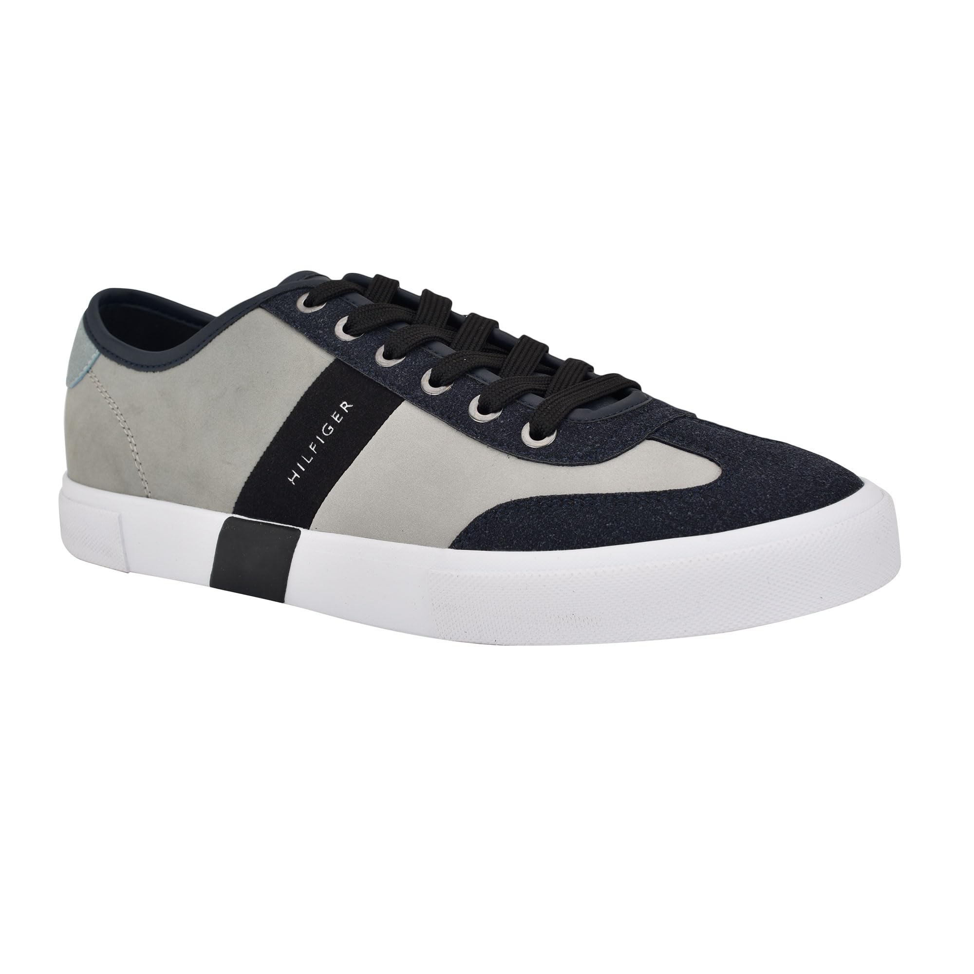 Zapatilla Tommy Hilfiger Pandora Para Hombre Gris/azul Marino Talla 12 - Venta Internacional.