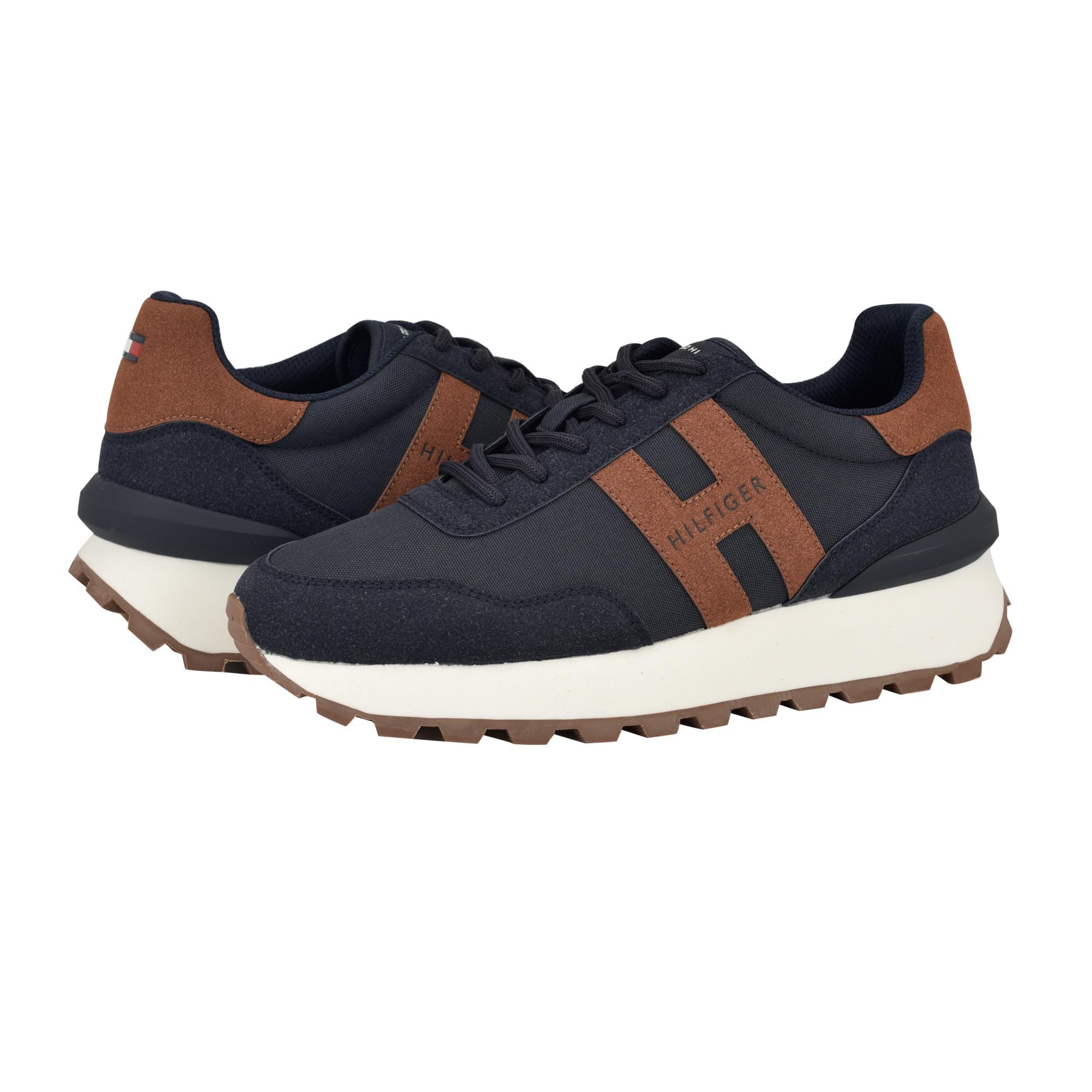 Foto 2 pulgar | Zapatilla Tommy Hilfiger Gani Para Hombre, Color Azul Marino/coñac, Talla 13 - Venta Internacional.