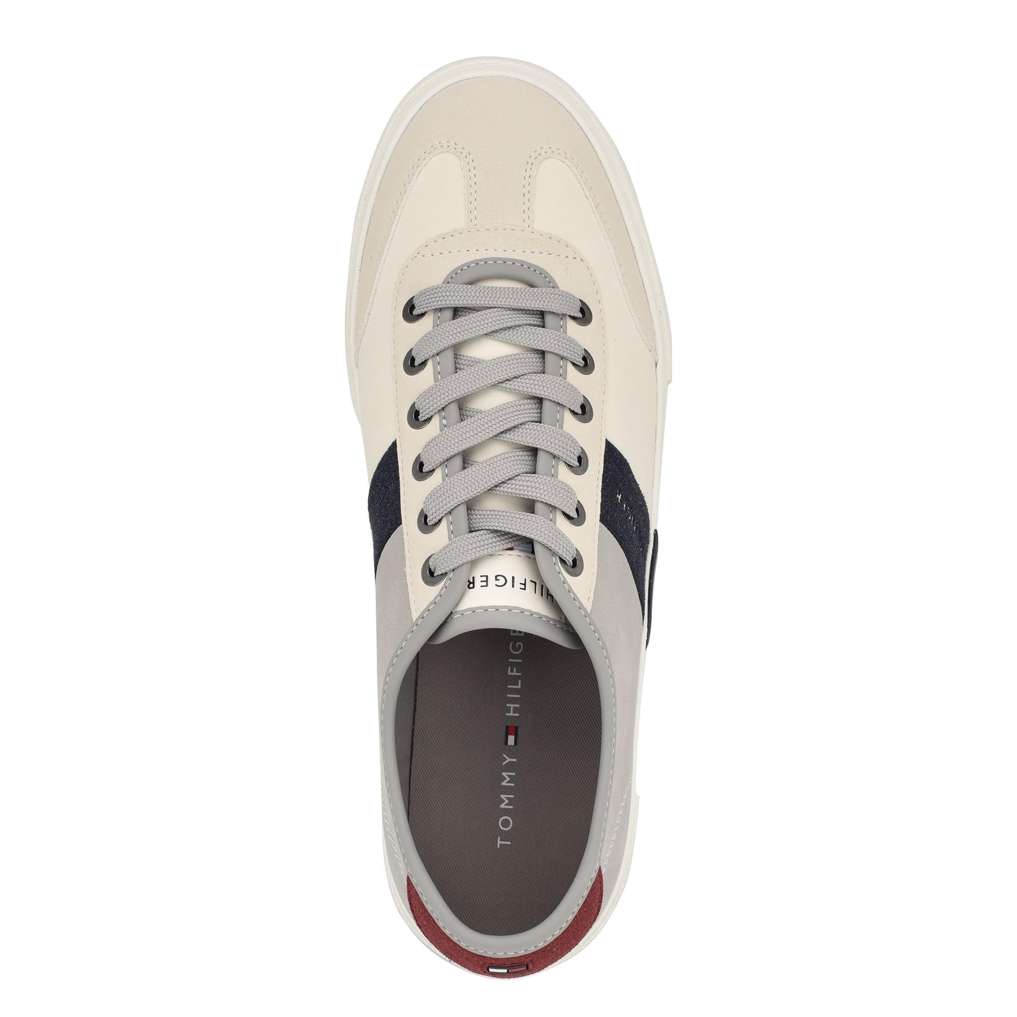 Foto 3 pulgar | Tenis Tommy Hilfiger Pandora Crema/Gris para Hombre - Venta Internacional