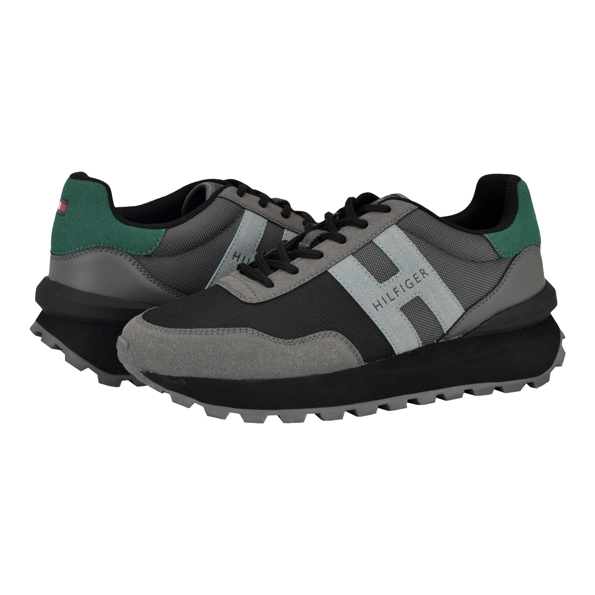 Foto 2 pulgar | Zapatilla Tommy Hilfiger Gani Para Hombre En Color Gris/negro, Talla 11.5us - Venta Internacional.