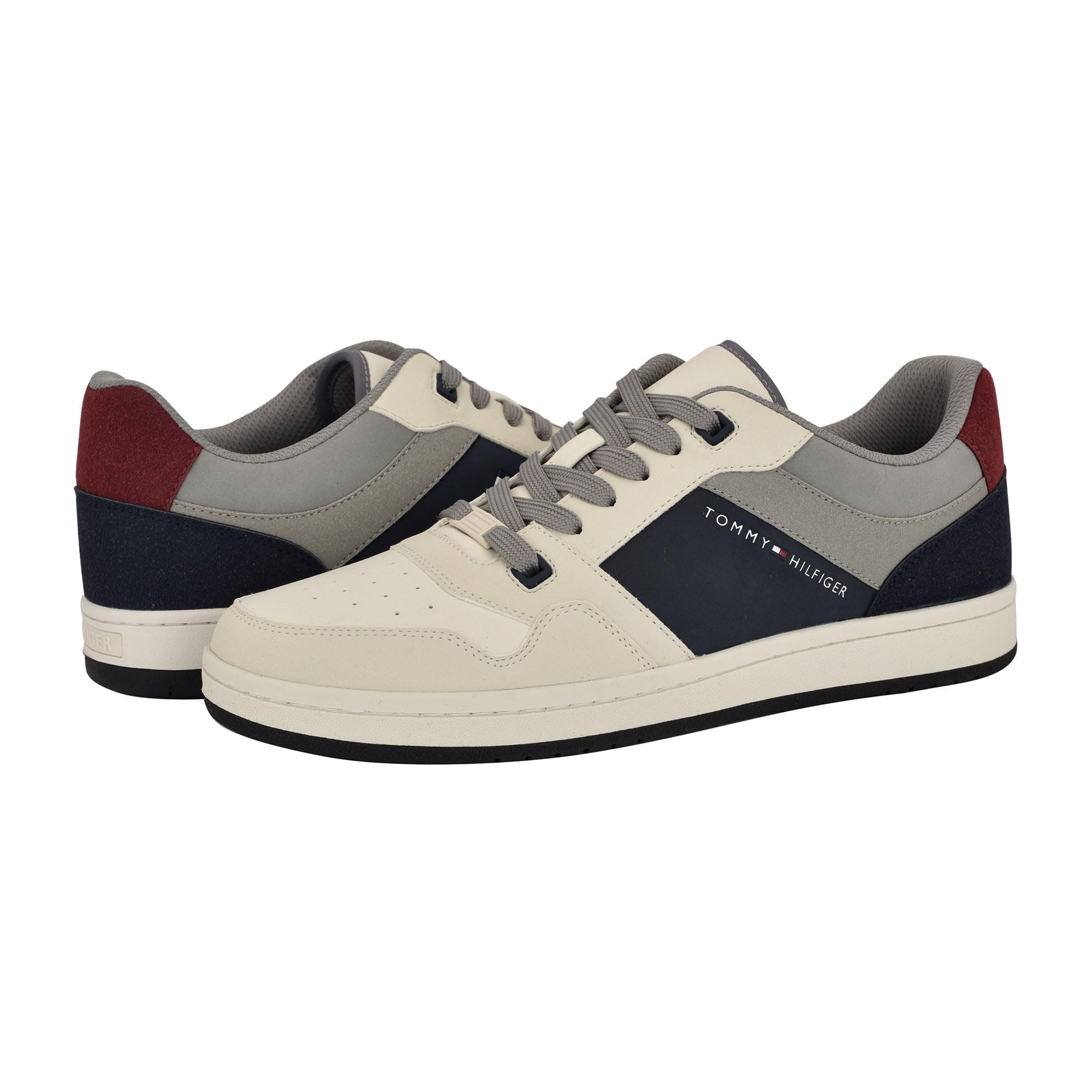 Zapatilla Tommy Hilfiger Trane Para Hombre Gris Claro/crema 8.5us - Venta Internacional.