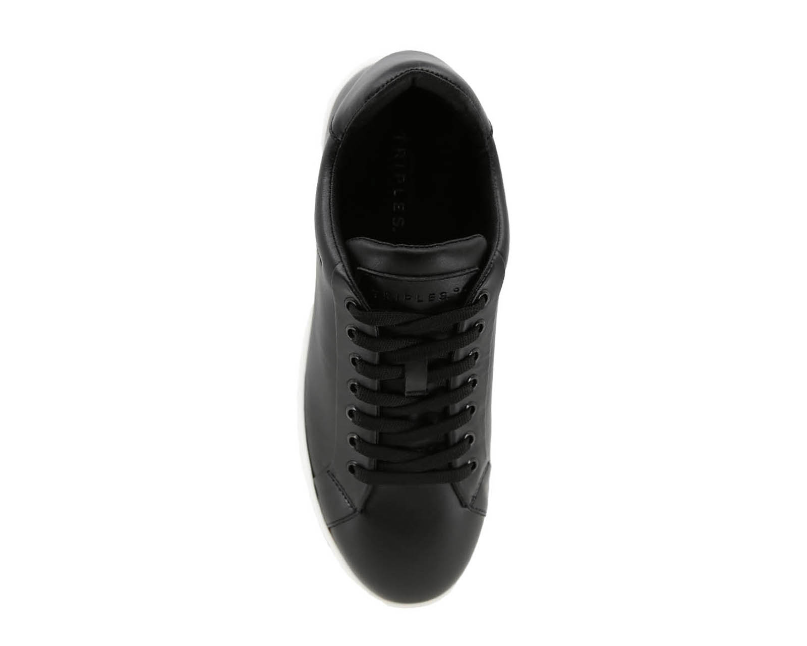 Foto 2 | Tenis de Piel Triples Edric 36050 Negro para Hombre