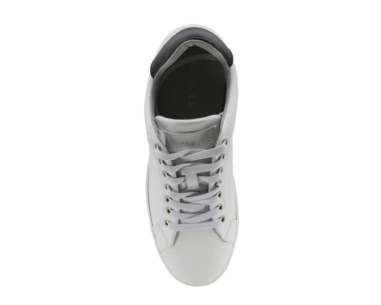 Foto 3 pulgar | Tenis de Piel Triples Edric 36050 color Blanco para Hombre
