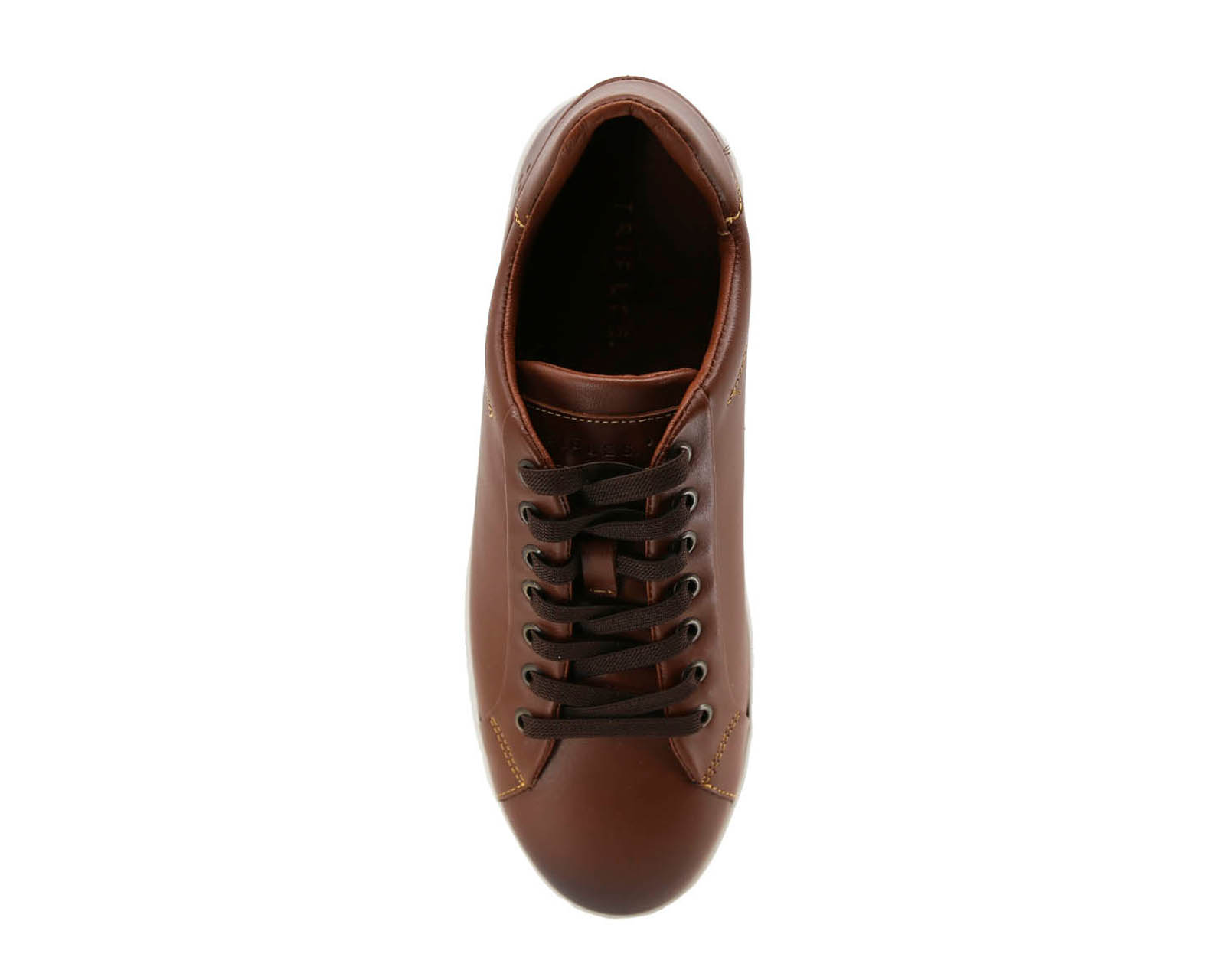 Foto 3 pulgar | Tenis de Piel Triples Edric 36050 color Cognac para Hombre