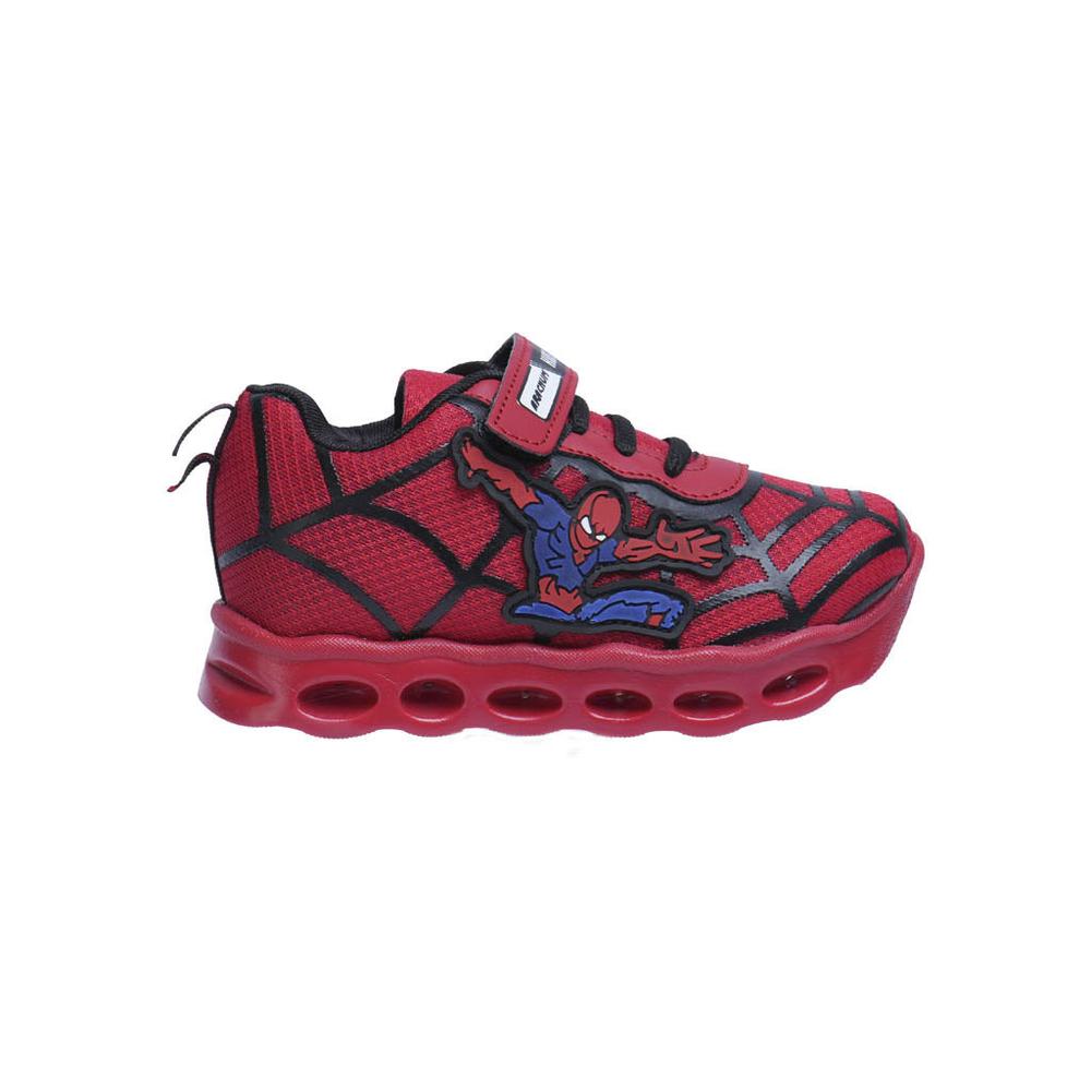 Tenis Deportivos Space Boys Spíderman Luces Rojos para Niño