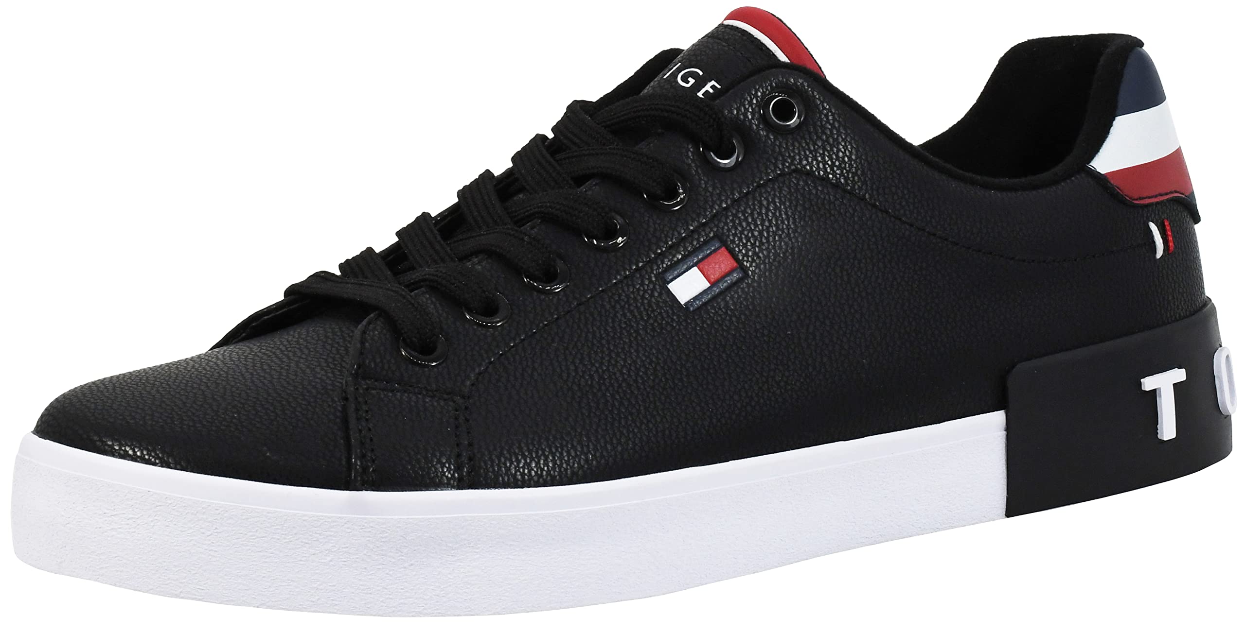 Foto 2 pulgar | Tenis Tommy Hilfiger Rezz de Piel Vegana Negros para Hombre - Venta Internacional