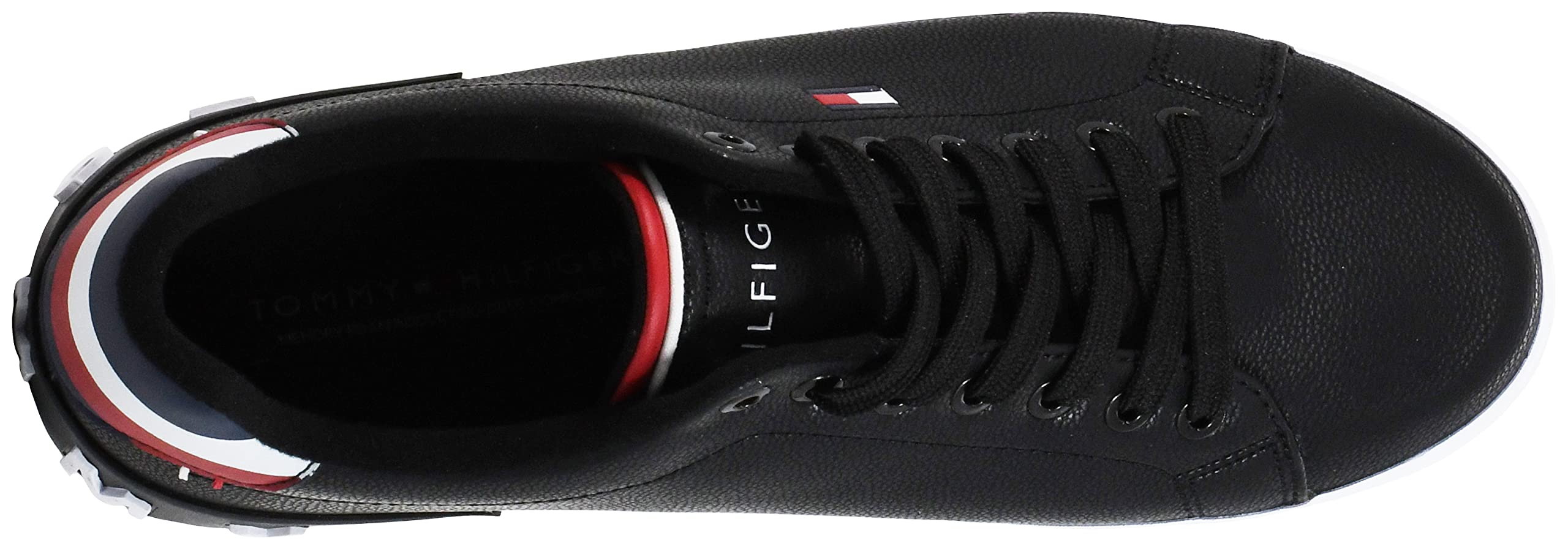 Foto 6 pulgar | Tenis Tommy Hilfiger Rezz de Piel Vegana Negros para Hombre - Venta Internacional