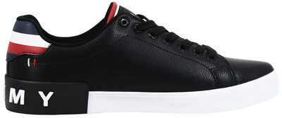 Foto 6 | Tenis Tommy Hilfiger Rezz de Piel Vegana Negros para Hombre - Venta Internacional