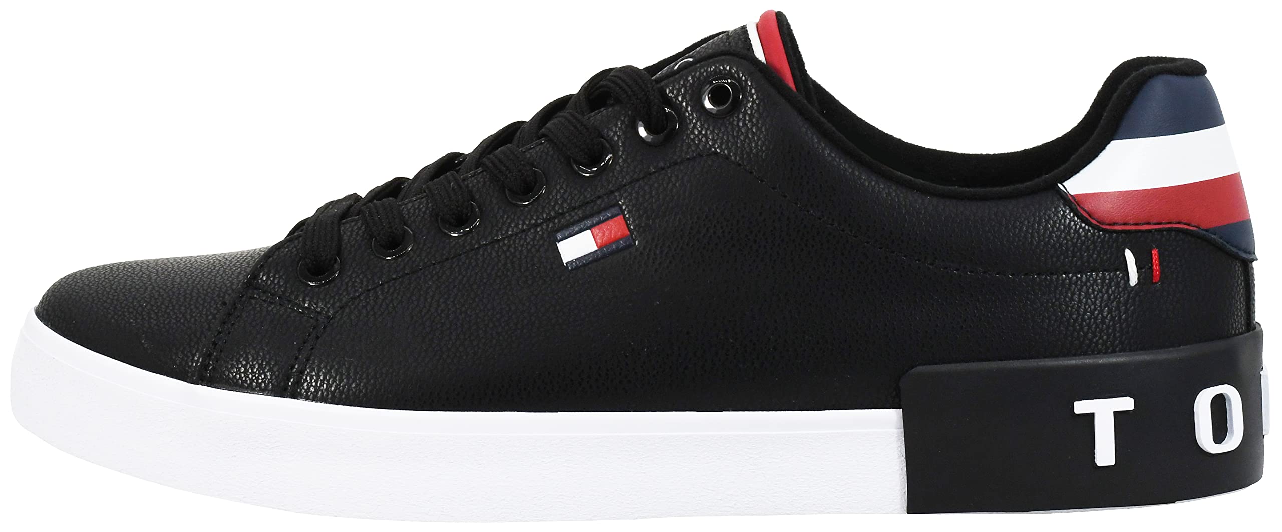 Foto 8 pulgar | Tenis Tommy Hilfiger Rezz de Piel Vegana Negros para Hombre - Venta Internacional