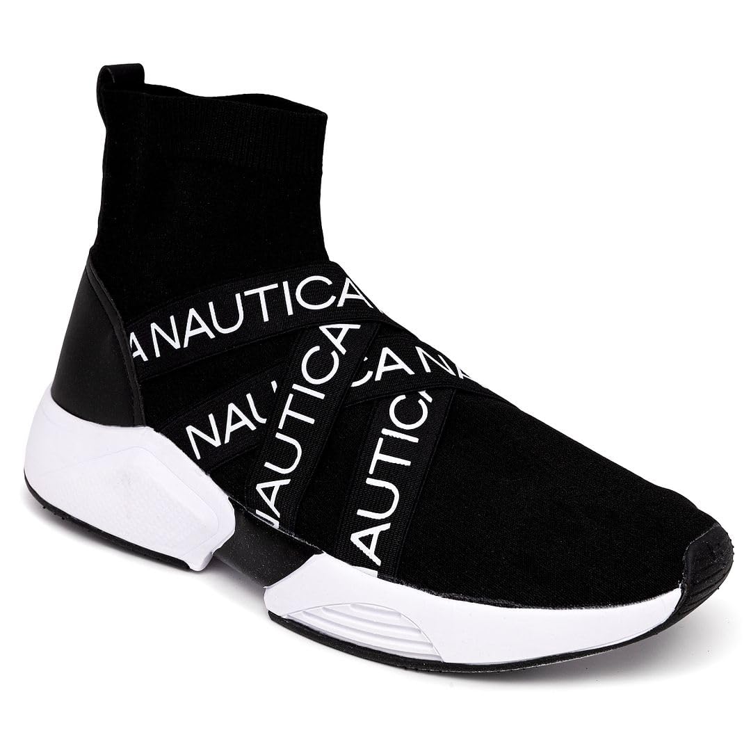 Zapatillas Altas Sin Cordones Shoes Nautica Patriko Para Hombre, Negro/blanco 8 - Venta Internacional.