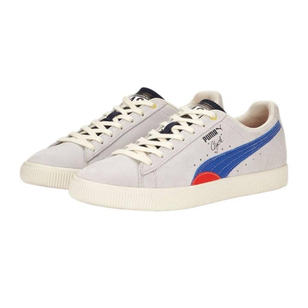 Foto 5 pulgar | Tenis Puma Clyde Tm Hombre Gamuza Gris
