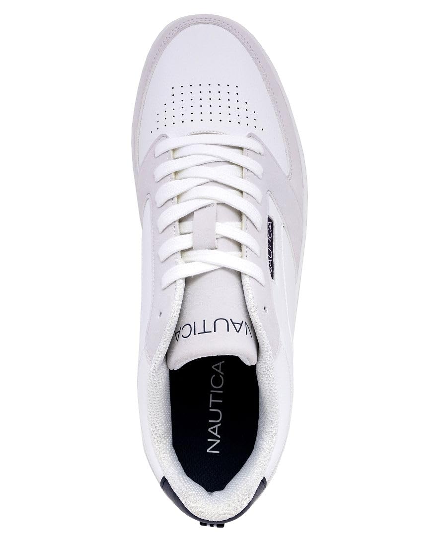 Foto 5 pulgar | Zapatilla Deportiva Shoe Nautica Bascule Casual Con Cordones, Color Blanco/gris/azul Marino - Venta Internacional.